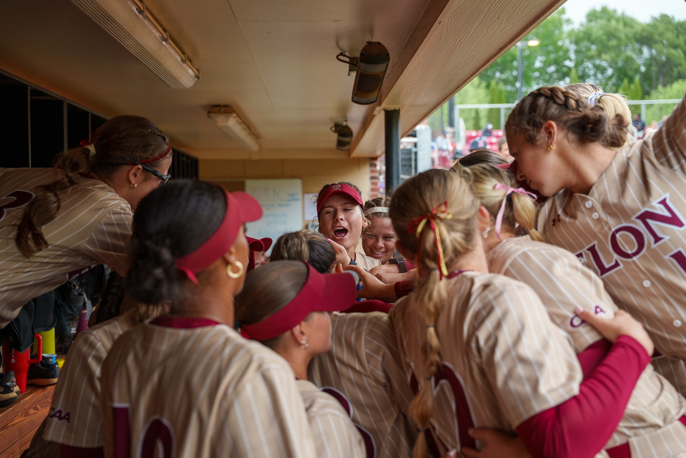 Chana Wolfe coaching a softball athlete